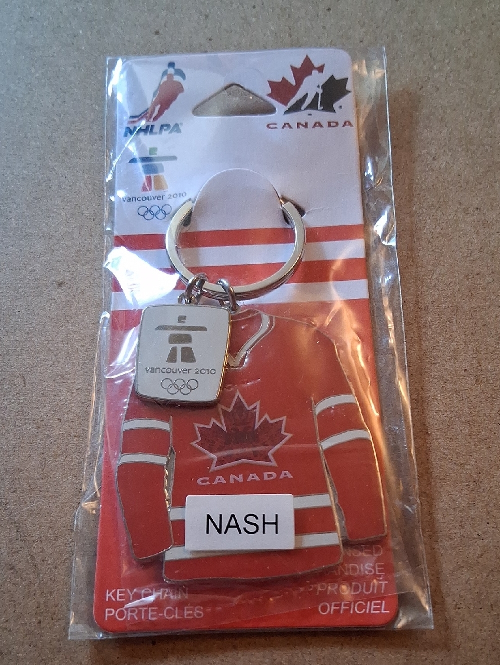 Vancouver 2010 Canada Hockey Jersey Keychain - Red/White